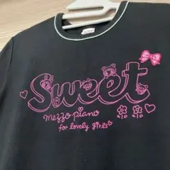 美品 メゾピアノ ベリエちゃん Tシャツ L 160 y2k ブラック 平成