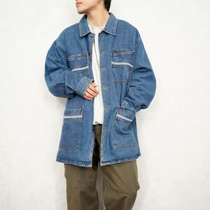 USA VINTAGE CRUISE CONTROL MULTI POCKET DESIGN DENIM COVERALL JACKETアメリカ古着マルチポケットデザインデニムカバーオールジャケット