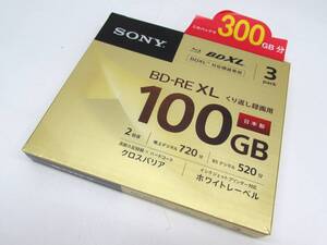 SONY ソニー 繰り返し録画用 ブルーレイディスク BD-RE XL 100GB BDXL 3枚入 3BNE3VCPS2 新品未開封