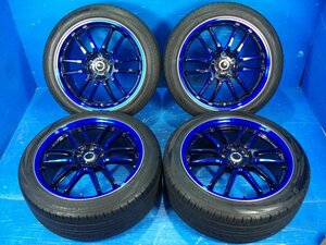 【H】RAYS gramLIGHTS 57Ultimate 18インチ 7.5J +52 5H PCD114.3 BRIDGESTONE TECNO SPORTS 225/45R18 2022年製 4本 レヴォーグ WRX S4