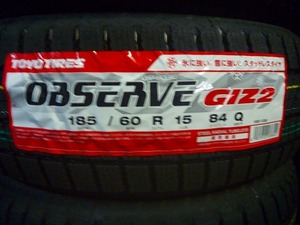 【送料無料】冬タイヤ2022年製 TOYO OBSERVE GIZ2 185/60R15 ４本セット税込￥29,800-