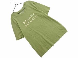 ネコポスOK BANANA REPUBLIC バナナリパブリック ロゴ Tシャツ sizeM/カーキ ■◆ ☆ efc5 レディース