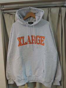 X-LARGE XLARGE エクストララージ COLLEGE LOGO HOODED SWEATSHIRT アッシュ Lサイズ 人気商品 