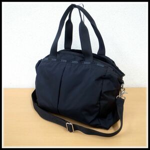 3087T　LeSportsac レスポートサック　ボストンバッグ　ブラック　ナイロン　トートバッグ　トラベルバッグ