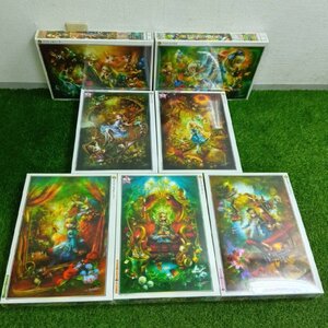 【新品未使用保管品】『2-631』APPLEONE 1000PIECES JIGSAWPUZZLE 光るPALUMINA アリスシリーズ　ダイヤモンドスクリーン印刷　ArtbySHU7点