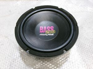 ★激安!★ALPINE アルパイン BASS200 サブウーハー ウーファー オーディオ 外径約25cm 動作OK / 4R10-910