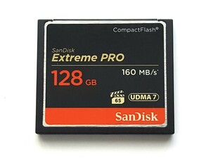 ☆美品☆ CFカード 128GB 1066x サンディスク エクストリームプロ SanDisk Extreme PRO コンパクトフラッシュ CompactFlash Card