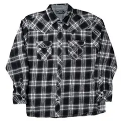 00s western ombre check long sleeveshirt