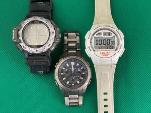 CASIO カシオメンズクォーツ腕時計3点まとめジャンク品管理番号10-A372