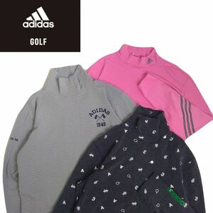 特大XO 極美 豪華3点 adidas golf 蓄熱保温 ストレッチ モックネック 長袖シャツ インナー アディダス ゴルフウェア テーラーメイド2411215