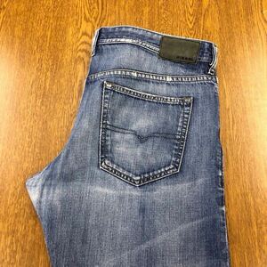 【FG010】DIESEL W38 L32 色落ち加工 ダメージ加工 ジーンズ ジーパン デニムパンツ ブランド古着 ディーゼル 送料無料