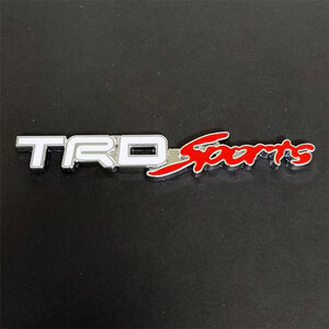 TRD SPORTS 3D 金属エンブレム ホワイト　１枚