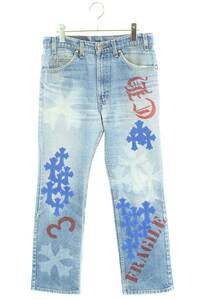 クロムハーツ Chrome Hearts STENCIL DENIM ステンシル サイズ:31インチ ペイントデザインクロスパッチ付きデニムパンツ 中古 SS07