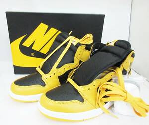 F5186【スニーカー】NIKE AIR JORDAN 1 RETRO HIGH OG 555088-701★ナイキ エア ジョーダン レトロ 26.5cm★イエロー/ブラック★未使用★