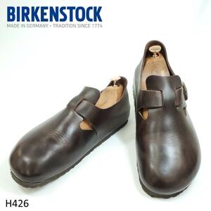 定番★大人気ビルケンシュトック　ロンドン　レザーサンダル　ベルト　ダークブラウン　39 25cm　BIRKENSTOCK　LONDON