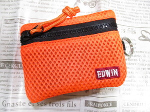 新品 SALE 50%OFF 財布 レディース エドウィン EDWIN 二つ折り ミニ財布 小銭入れ コインケース カラフルメッシュデザイン オレンジ