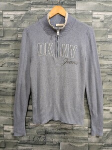 ■送料無料★DKNY　JEANS　ダナキャランニューヨーク　長袖　 セーター　 ニット　 ハーフジップ　トップス　レディース　Mサイズ