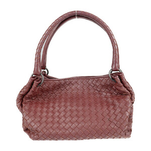 BOTTEGAVENETA ボッテガヴェネタ ミニパラシュート イントレチャート 428047 ハンドバッグ レザー ボルドー系 ショルダ【本物保証】