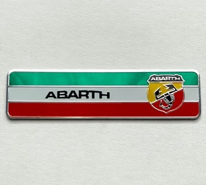 アバルト ステッカー ABARTH サソリ スコーピオン ロゴ エンブレム プレート アルミ サイド フェンダー ピラー リア 内装 バッジ 1枚