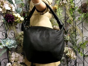 ●超美品●LOEWE ロエベ●アナグラム●ナッパ レザー 本革●ハンド バッグ●黒●ゴールド金具●腕掛け●B5 収納●書類 かばん●Js51546