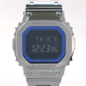 ■ 1円 ～ 正規 美品 参定8.4万■ カシオ CASIO ■ G-SHOCK GMW-B5000D-2JF ■ フルメタル シルバー ブルー 青 ソーラー G-STEEL メンズ