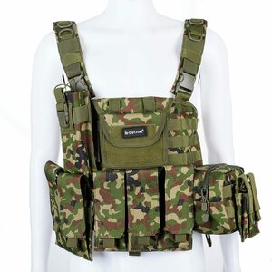  タクティカルベスト MOLLEシステム対応 ベスト 自衛隊 M4 チェストリグ 2WAY モジュラーベスト サバゲー