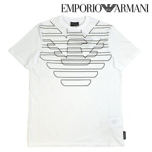 【新品未使用】 EMPORIO ARMANI エンポリオアルマーニ Tシャツ 半袖シャツ クルーネック イーグル柄 白 ホワイト XLサイズ