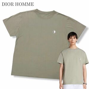 国内正規品 DIOR HOMME ディオールオム Diamond Relaxed FIT S/S T-shirt ダイヤモンド ロゴ刺繍 半袖コットン Tシャツ XL メンズ