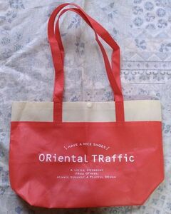 ORiental TRaffic ショップバッグ 朱色系 不織布 ショッパー トートバッグ エコバッグ ショッピングバッグ オリエンタルトラフィック used