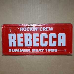 レベッカ　REBECCA　プレート　ROCKIN’ CREW REBECCA SUMMER BEAT 1988 CBS/SONY RECORDS 未開封　非売品