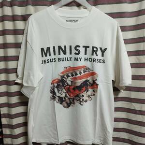 ミニストリー MINISTRY Tシャツ 『jesus built my hotrod』バックプリント有 Nine Inch Nails バンドT 古着 野村訓市 