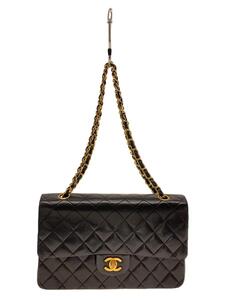 CHANEL◆チェーンショルダーバッグ_マトラッセ25_ラムスキン_BLK/レザー/BLK