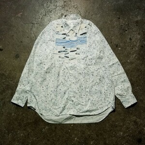 COMME des GARCONS SHIRT 90s パッチワークシャツ 魚 水面 ラメ加工 1990s コムデギャルソンシャツ 