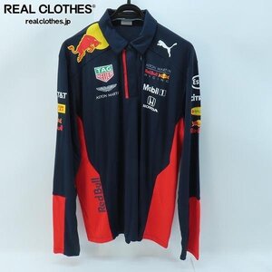 ☆PUMA/プーマ Red Bull Racing/レッドブル ポロシャツ 長袖 F1/ネイビー 濃紺/604919-01/XL /UPK