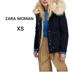 【人気】ZARA WOMAN ザラ 中綿ジャケット  アウター ネイビー XS