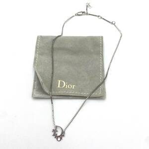 【１円スタート】Dior　ディオール　ネックレス　シルバー　ペンダント　ロゴ　レディース　ブランド　アクセサリー　6B-017