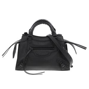 【美品】【RI】BALENCIAGA バレンシアガ バッグ ショルダー/メッセンジャーバッグ 679231 Black/ブラック Calf ネオ クラシックシティXS