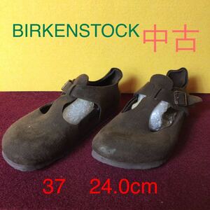 【売り切り!送料無料!】A-98 BIRKENSTOCK!37!24.0cm!ブラウン!革!古着!中古!