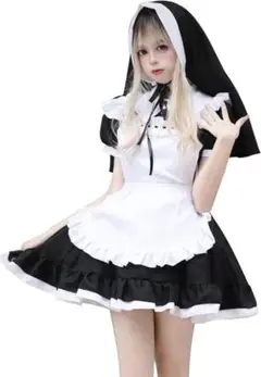 LVMAO メイド服 ハロウイン衣装 コスプレ シスター コスプレ衣装 S