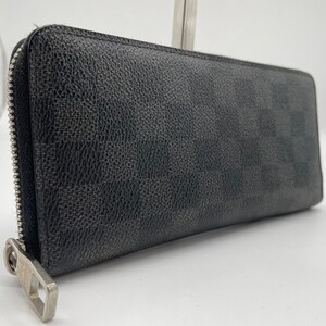 【大人気品/極美品】ルイヴィトン LOUIS VUITTON ダミエ ジッピーウォレット ヴェルティカル 長財布 グラフィット