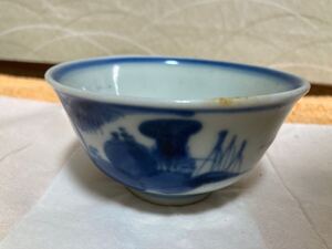 アンティーク？骨董品？古伊万里？染付？湯呑み？茶道具？茶碗？汚れありです。