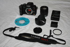 Panasonic　LUMIX　DMC-GH1+H-FS014045　美品　デジタル一眼レフカメラ+レンズ