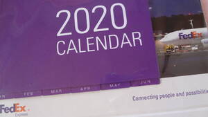 ★世界のFedExフェデックス謹製希少2020年卓上カレンダー完全未開封品＝１部★送料負担いたします。