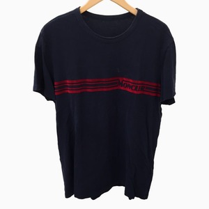 △△ MONCLER モンクレール Tシャツ 半袖 SIZE XL レディース F20918C754108390T ネイビー やや傷や汚れあり