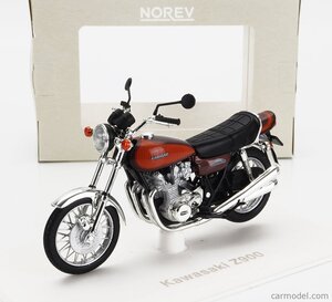 Norev 182031 ノレヴ 1/18 ミニカー ダイキャストモデル 1973年モデル カワサキ Kawasaki Z900 1973 Marron et Orange オレンジ