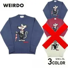 未使用タグ付 weirdo ウィアード ニットCLASSIC RAT ネイビー