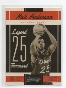 2010-2011 Panini Classics Basketball [NICK ANDERSON] TIMELESS TRIBUTES Card 058/250 ORLAND MAGIC