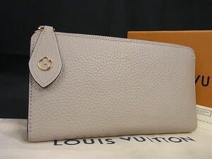 1円 ■極美品■ LOUIS VUITTON ルイヴィトン M63104 トリヨンレザー ポルトフォイユ コメット L字ファスナー 長財布 ベージュ系 BF8377