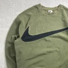 【人気】NIKE 00s プルオーバー ボア フリース カーキ XL ビックロゴ