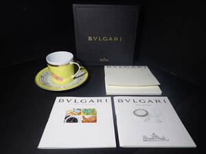 【未使用】BVLGARI×Rosenthal ブルガリ×ローゼンタール デミカップ＆ソーサー 箱、栞あり Concerto コンチェルト バイオリン